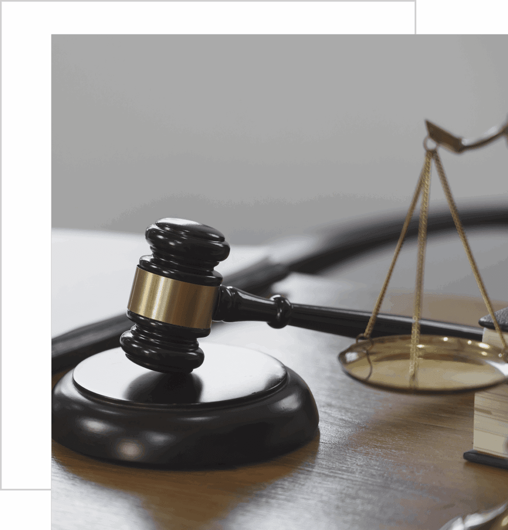 Legal symbols on a desk