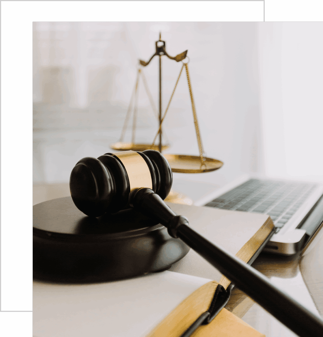 Legal gavel and scales of justice