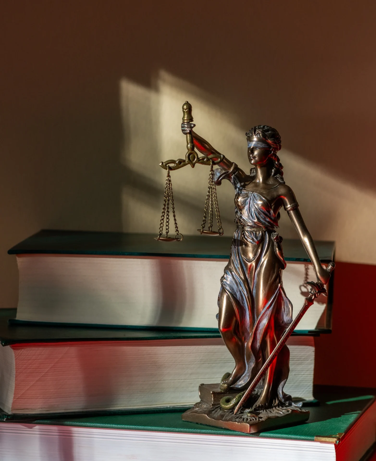 Lady Justice statue with scales