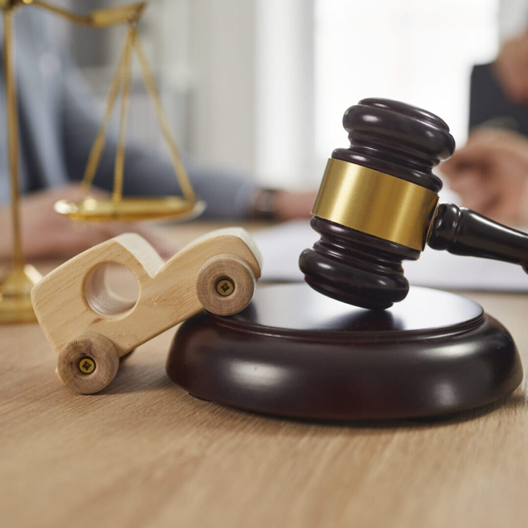 Car accident legal concept image